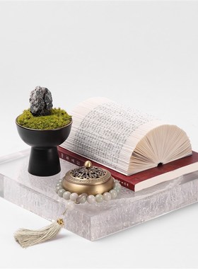 优选现代新中式创意折纸艺摆件样板间客厅售楼处隔断层装饰品套装