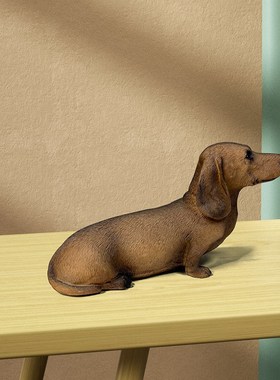 优选2024新款创意腊肠狗树脂工艺品制品摆件家居客厅装饰品动物装