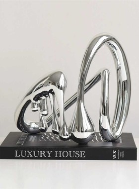 优选高级感抽象艺术异形电镀创意摆件家居客厅高档轻奢装饰品软装