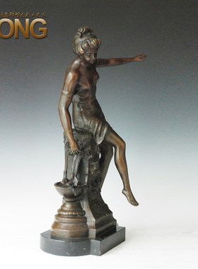 铜雕塑EP008008S欧式人物工艺饰品酒店客O厅书房玄关家居桌面摆件