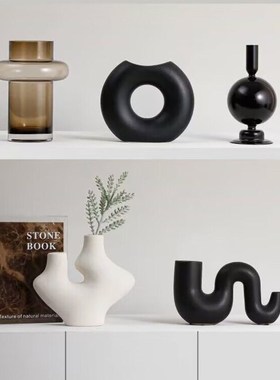 现代简约抽象艺术摆m件高级感轻奢风家居客厅电视柜酒柜装饰品摆