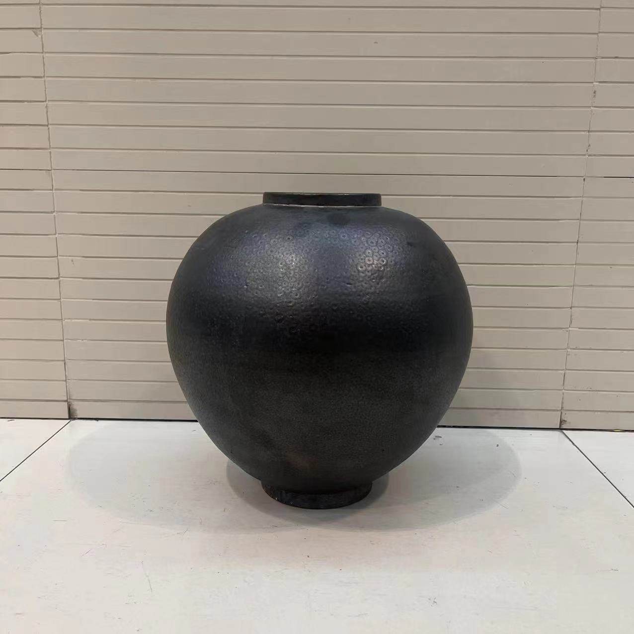 新中式陶瓷花器创意金属色插花花瓶别墅酒店大堂样板房会所摆件品,淘宝优惠券,粉丝福利购,淘宝优惠卷