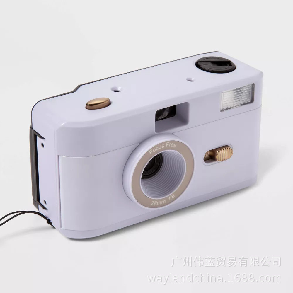 多次性有灯机电镀款胶片相机带闪光灯非一次性135mm傻瓜相机复古 - 图0