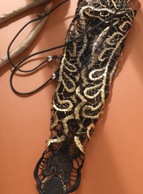 欧美饰品金色手套复古花边手套礼服装饰搭配女士手链