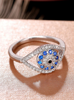 指环独特设计天使恶魔之眼戒指同款情侣款