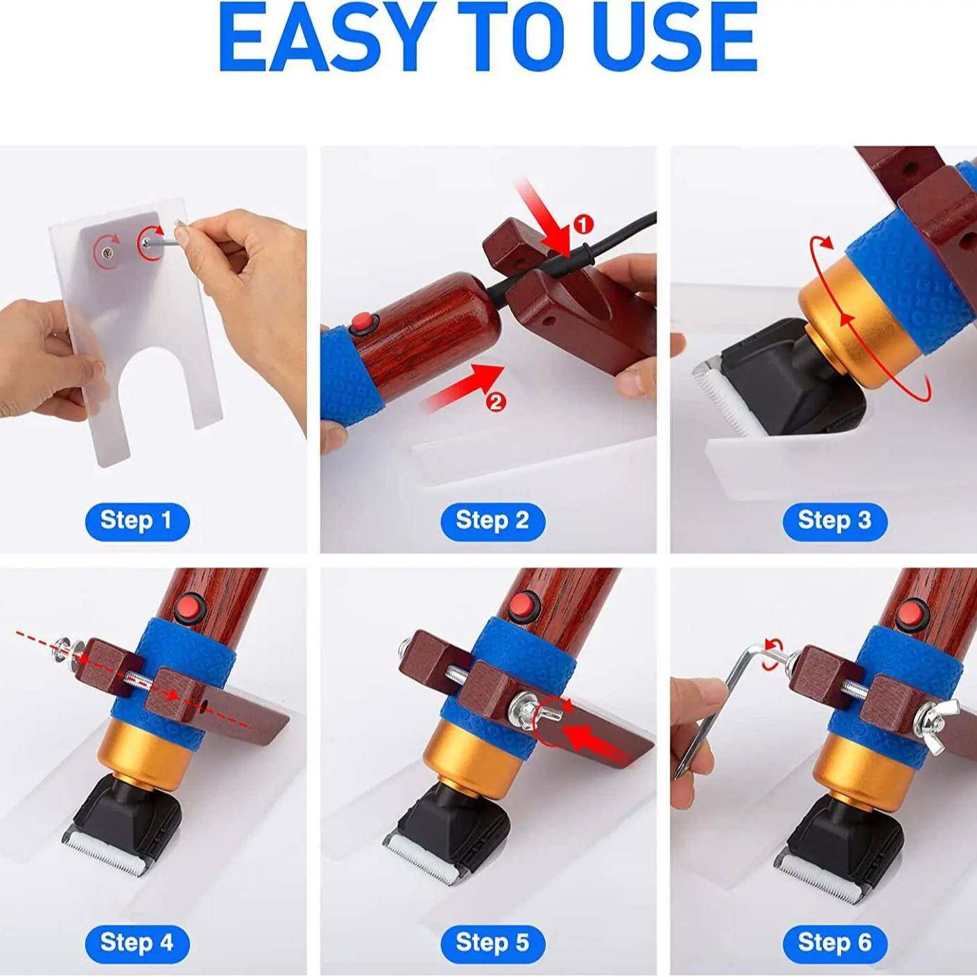 跨境tuftinggun手工地毯推子电动宠物修毛器簇绒电推剪200W大功率 - 图2