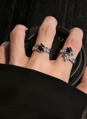 ACC 暗黑风荆棘玛瑙戒指男小众设计个性冷淡风高级感指环开口戒