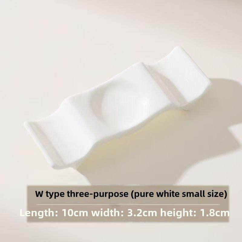 酒店陶瓷餐具纯白陶瓷筷子架勺子架两用多用途筷子架筷子枕筷子架,淘宝优惠券,粉丝福利购,淘宝优惠卷