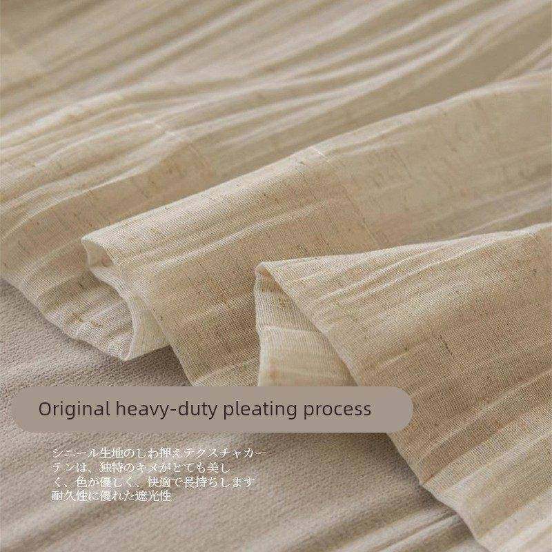 亚麻风格日式棉麻窗纱覆古客厅卧室民宿透光微透人纱帘中古窗帘布,淘宝优惠券,粉丝福利购,淘宝优惠卷