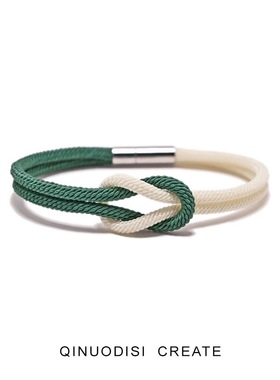 钛钢米兰手绳红绳子编织线手链男女情侣款同心结手链绳子时尚手环