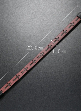 欧美复古风时尚皮手链男士印花十字磁铁扣简约手环ins小众设计