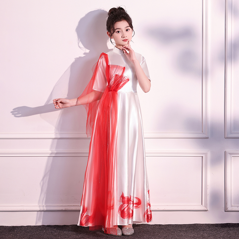儿童大合唱演出服中小学生爱国表演服团古筝万疆舞蹈红歌比赛礼服 - 图2