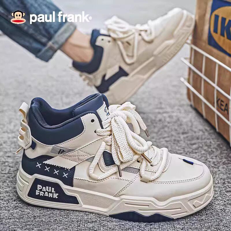 大嘴猴高帮运动厚底男士板鞋2026新款春季休闲马丁潮鞋百搭小白鞋