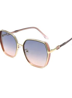 美琳自带妆容感时尚墨镜防紫外线2024年新款大脸显瘦高级感太阳镜