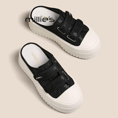 MILLIE'S/妙丽小个子增高厚底绝美包头拖女2026夏季一脚蹬懒人鞋P - 图2