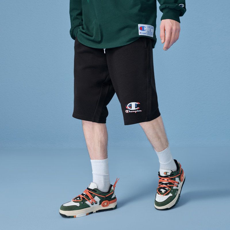 Champion冠军短裤男夏季纯棉运动裤潮牌黑色五分裤休闲裤宽松美式,淘宝优惠券,粉丝福利购,淘宝优惠卷