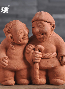 优选陶人泥塑手工艺术工艺品中国名师马若特传统民俗泥陶制品摆件