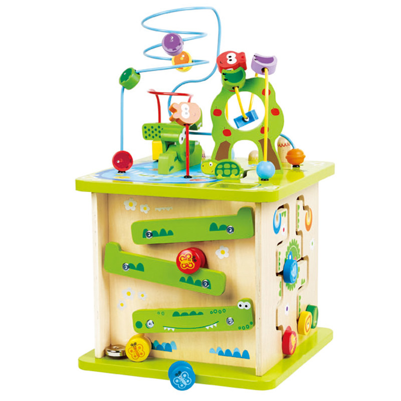 Hape开心农场游戏盒森林动物绕珠六面体婴儿串珠玩具儿童节礼物,淘宝优惠券,粉丝福利购,淘宝优惠卷