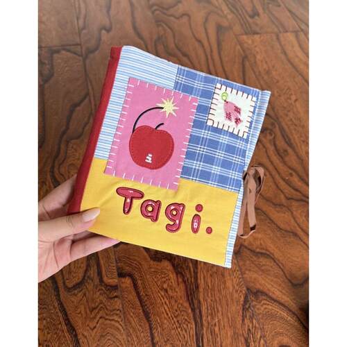 Tagi.《66go》6周年限定相簿拼布贴艺刺绣纪念活页拍立得收纳相册 - 图0