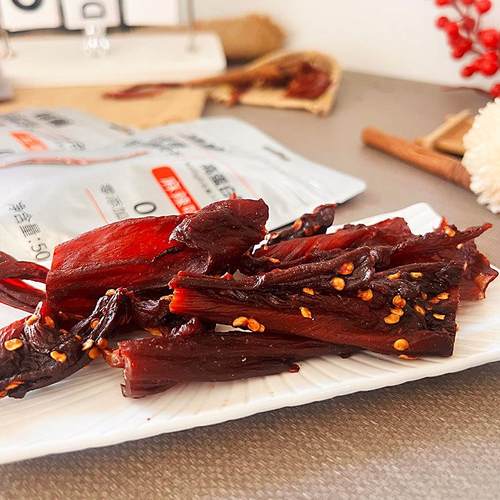 正宗鸡胸肉干0蔗糖零食麻辣味解馋独立小包零食麻辣风干鸡肉 - 图1