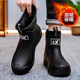 Bottes de pluie pour hommes, bottes de pluie courtes antidérapantes et imperméables, chaussures d'eau chaude en velours, chaussures en caoutchouc épaisses résistantes à l'usure pour la pêche en plein air et la mer