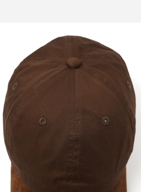 RHER STUDIO 复古百搭休闲灯芯绒牛皮后袢棒球帽鸭舌帽O3029