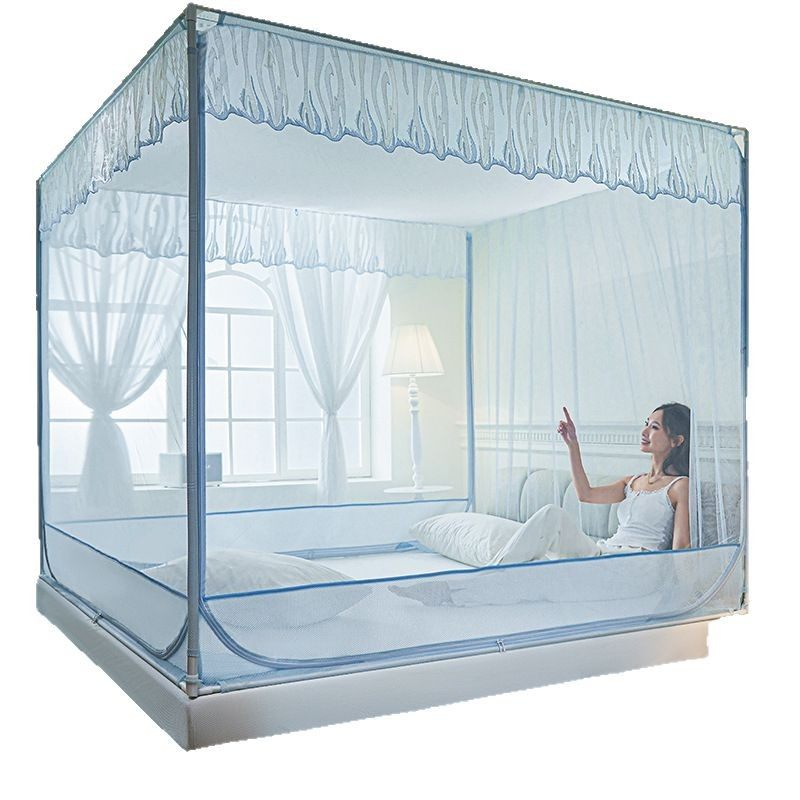 2025新款加密帐纱一体防尘遮光顶外穿床笠儿童防摔坐床蚊帐家用,淘宝优惠券,粉丝福利购,淘宝优惠卷