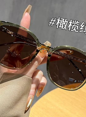 超大框茶色偏光墨镜女高级感