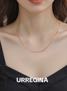 URREGINA新款银蛇骨链