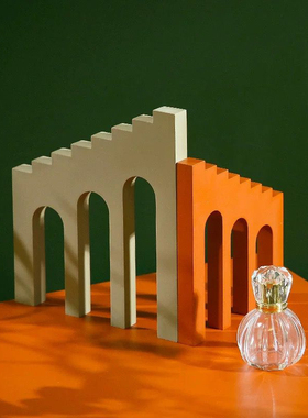 拍摄道具立体几何空间拱门摄影场景小楼台阶梯门洞化妆品布置摆件