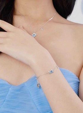 王俊凯同款小螃蟹手链女生款轻奢小众精致银手饰送女友情人节礼物