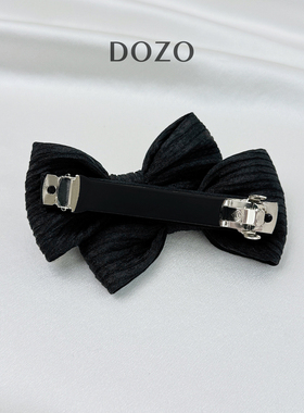 DOZO真丝蝴蝶结顶夹女高级感发夹
