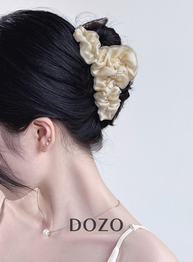 DOZO抓夹桑蚕丝欧根纱温柔风发夹