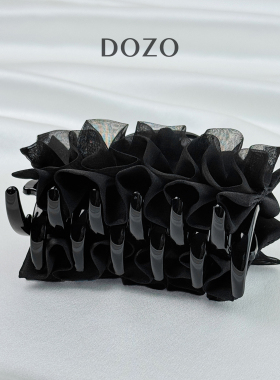 DOZO法式宫廷真丝褶皱抓夹高级感