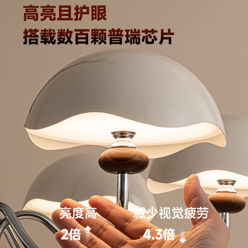 梵华 中古奶油风蛋壳客厅吊灯法式复古护眼大厅主灯高级感餐厅灯 - 图1