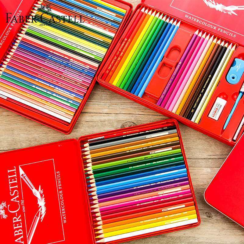 辉柏嘉48色水溶彩铅红铁盒装水溶性彩色铅笔美术生写生绘画用,淘宝优惠券,粉丝福利购,淘宝优惠卷