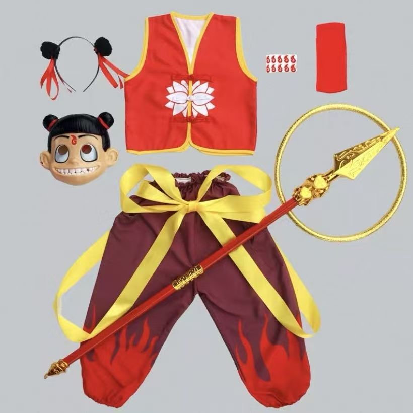 哪吒闹海六一儿童演出服小哪吒衣服cos服成人舞台剧动漫魔童降世 - 图3