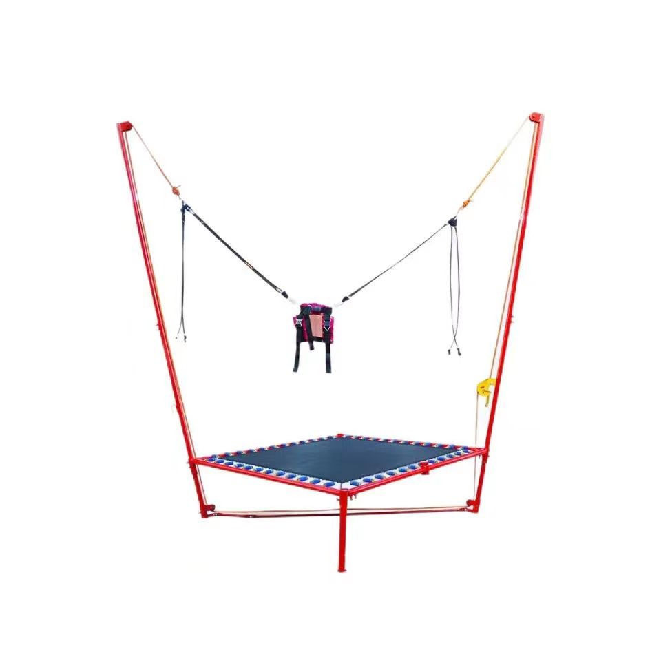 网红广场摆摊单人手摇折叠儿童蹦极宝宝跳床蹦蹦床成人蹦床弹力绳,淘宝优惠券,粉丝福利购,淘宝优惠卷