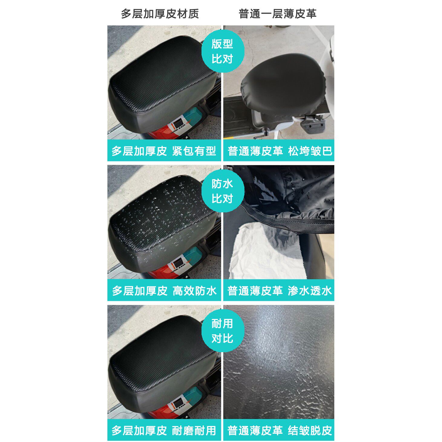 哈啰棒途A80L专用电动车座垫套防水防晒TDT205Z电动车皮革坐垫套 - 图1