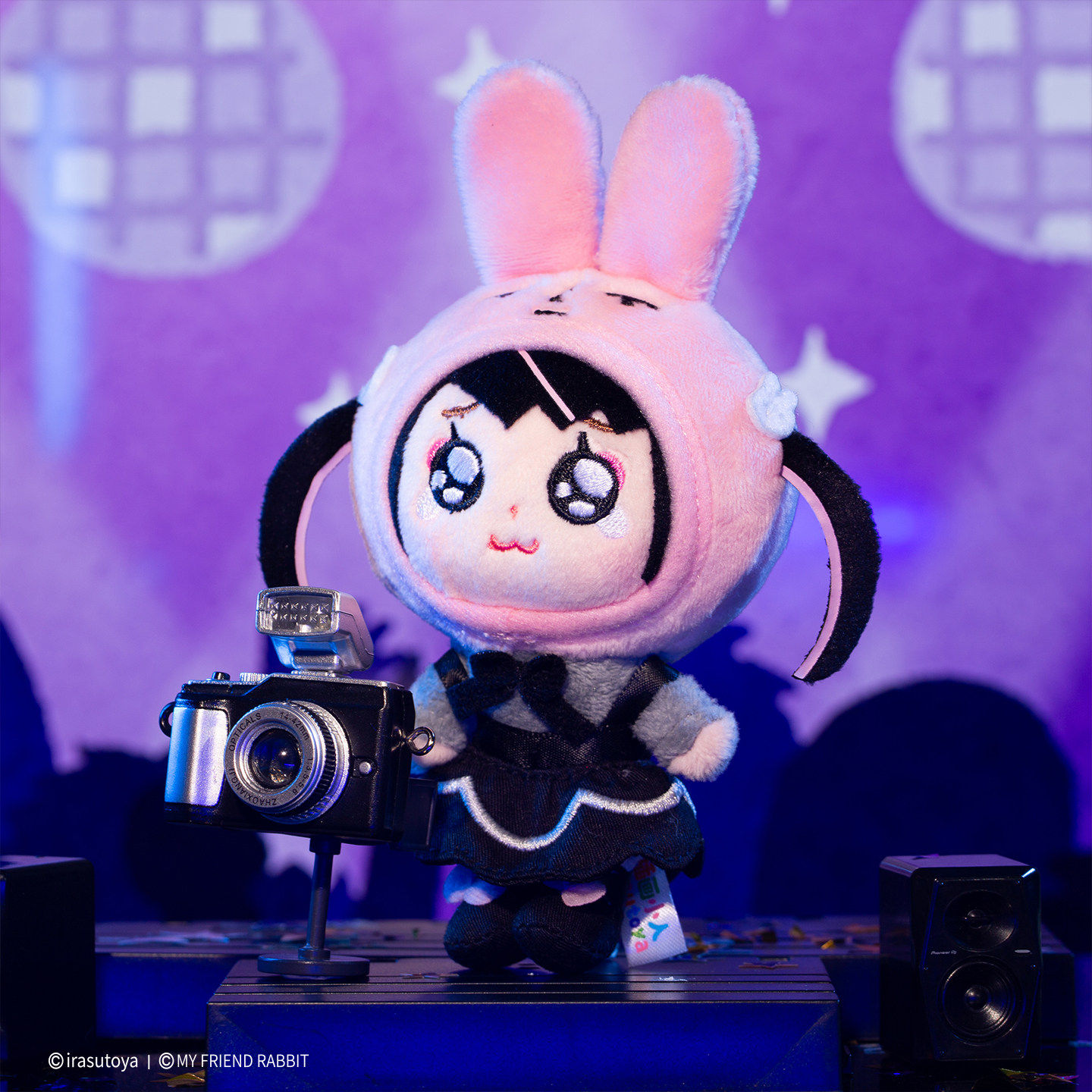 【粉红兔子×插画小人】联名双马尾女孩毛绒挂件可爱书包钥匙玩偶,淘宝优惠券,粉丝福利购,淘宝优惠卷