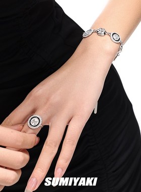 夏天闭眼入的手链SUMIYAKI油画复古纽扣手链女精致百搭高级感手环