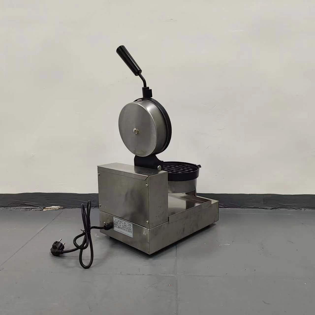 Commercial Round Electric Waffle Oven Up and Down Flip Single Head Waffle Maker Global Plug Baking Breakfast Waffle Maker