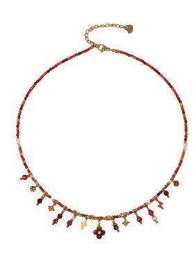 张十六红璎珞百搭毛衣链