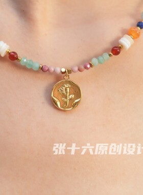 张十六罗拉玫瑰原创设计项链