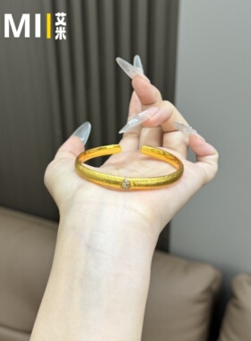 古法拉丝葫芦开口手镯