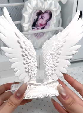 天使之翼摆件3D打印二次元周边小卡吧唧收纳摆拍道具桌面展示支架