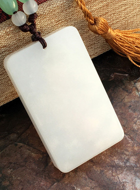 玉白魁星点斗吊坠男女款情侣