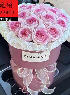 情人节花束永生花花束小香风玫瑰花香皁花情人节生日礼物送女朋友