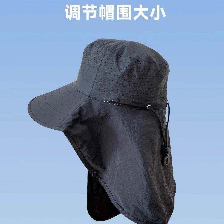 夏季速干 干薄款户外全面遮脸面罩防晒帽大帽簷披肩护颈紫外线 线,淘宝优惠券,粉丝福利购,淘宝优惠卷