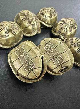 国潮文玩好运龟壳龟龟卜趣味解压玩具占龟三才手把件挂件龟甲摆件